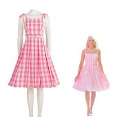 実写化映画 バービー コスプレ衣装 ピンク チェック柄 ワンピース(ゲーム• アニメコスプレ衣装でおすすめの商品)