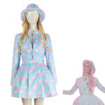 実写化映画 バービー コスプレ衣装 ブルーチェックドレス