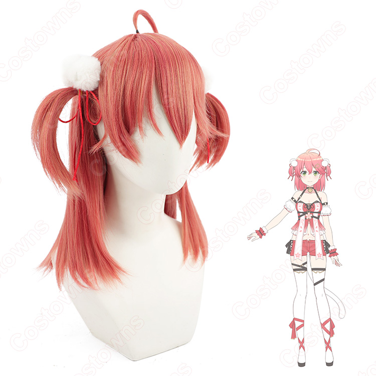 ホロライブ さくらみこ コスプレ 衣装 ウィッグ hololive ホロライブ VTuber 風 さくらみこ 桜巫女 コスプレ衣装