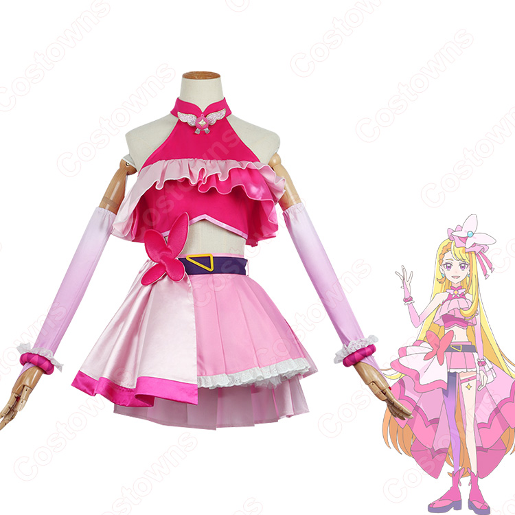 週末セール ひろがるスカイプリキュア コスプレ キュアバタフライ 衣装 ひろがるスカイ！プリキュア 聖あげは キュアバタフライ コスプレ衣装