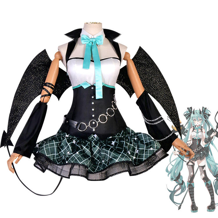 ランキング入賞商品 初獣猫 初音ミクxラスカル コスプレ衣装 ウィッグ