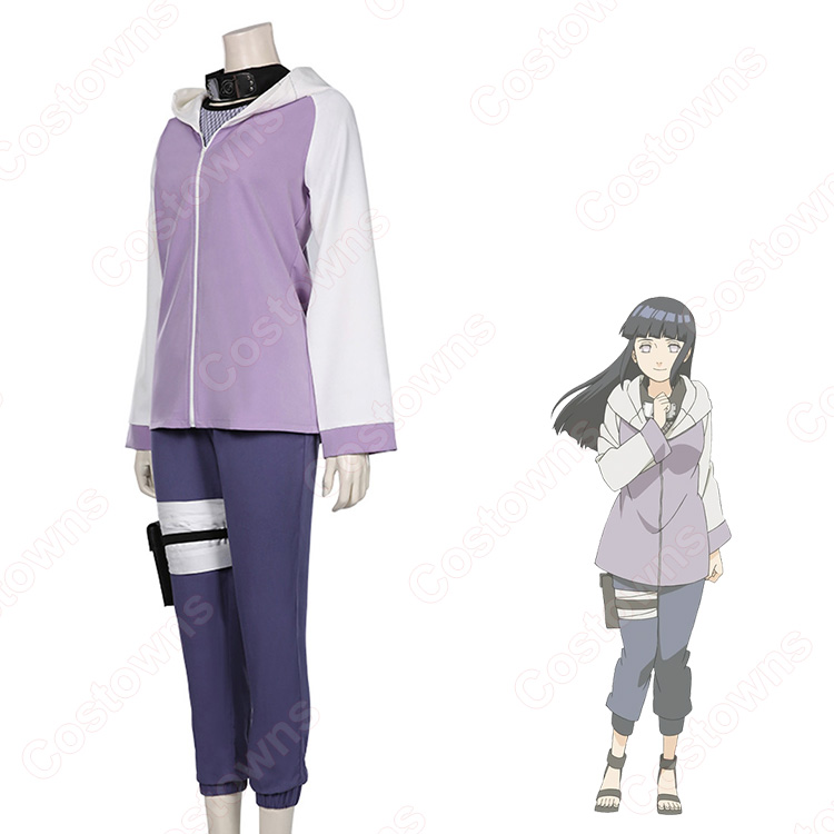NARUTO 日向ヒナタ コスプレ フルセット NARUTO疾風伝 日向 ヒナタ コスプレ衣装 コスチューム 額あて