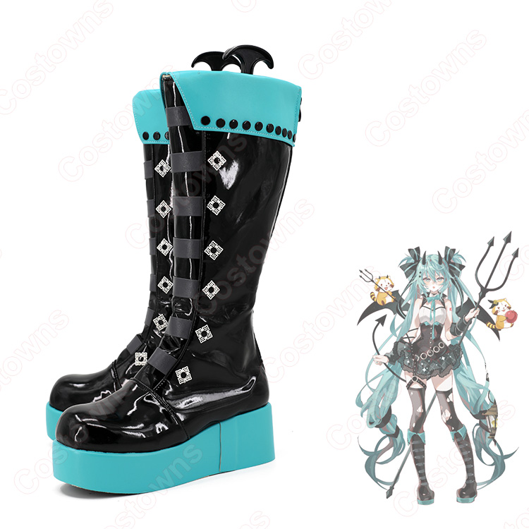 初音ミク×ラスカル 2023 初音ミク コスプレ靴 - Costowns