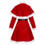 2023 クリスマス ワンピース クリスマスドレス 長袖 マント 仮装 サンタコスプレ 4点セット(マント、ワンピース、ベルト、帽子) サンタ衣装 2