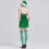 2023 クリスマス 緑 セクシー ワンピース ホルターネック ドレス テーマパーティー衣装 演出服 サイズ S~XXL サンタ衣装 4