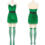 2023 クリスマス 緑 セクシー ワンピース ホルターネック ドレス テーマパーティー衣装 演出服 サイズ S~XXL サンタ衣装 0