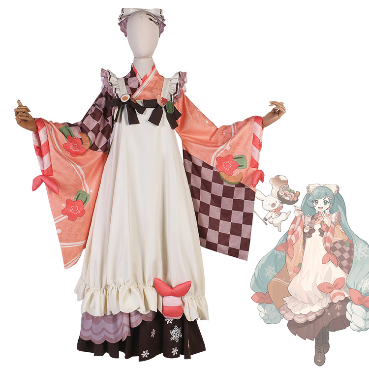 初音ミク 雪ミク 2024 コスプレ 衣装  MIKU 新衣装 L 雪ミク 初音ミク コスプレ衣装 SNOW MIKU 2024 セピア 衣装 - Costowns