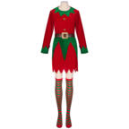 2023 クリスマス衣装 コスプレ 大人用 テーマパーティー衣装 赤 緑 エルフ パフォーマンス 衣装