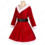 2023 クリスマス衣装 コスプレ テーマパーティー衣装 長袖 Vネック ワンピース サンタ衣装 2