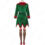 2023 クリスマス衣装 コスプレ 赤 緑 エルフ パフォーマンス 衣装 長袖 ワンピース サンタ衣装 2