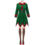 2023 クリスマス衣装 コスプレ 赤 緑 エルフ パフォーマンス 衣装 長袖 ワンピース サンタ衣装 0