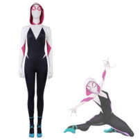 スパイダーマン:スパイダーバース スパイダーグウェン コスプレ衣装(その他 コスプレ衣装)