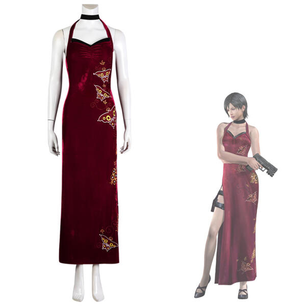 バイオハザード4 エイダ・ウォン コスプレ衣装 真紅 チャイナドレス元の画像