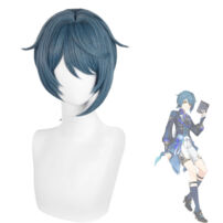 原神 行秋 竹身雨化 コスプレウィッグ(プリンス・オブ・ストライド コスプレ衣装)