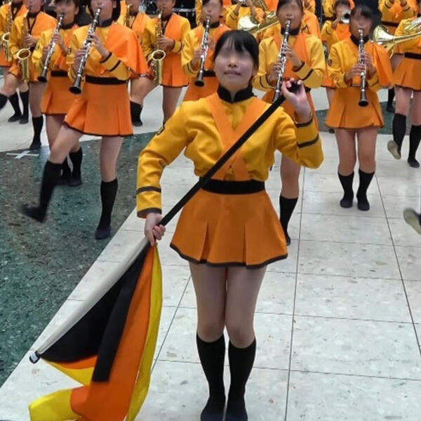 京都橘高等学校 吹奏楽部 コスプレ衣装 オレンジ色 ユニフォーム オーダメイド可元の画像
