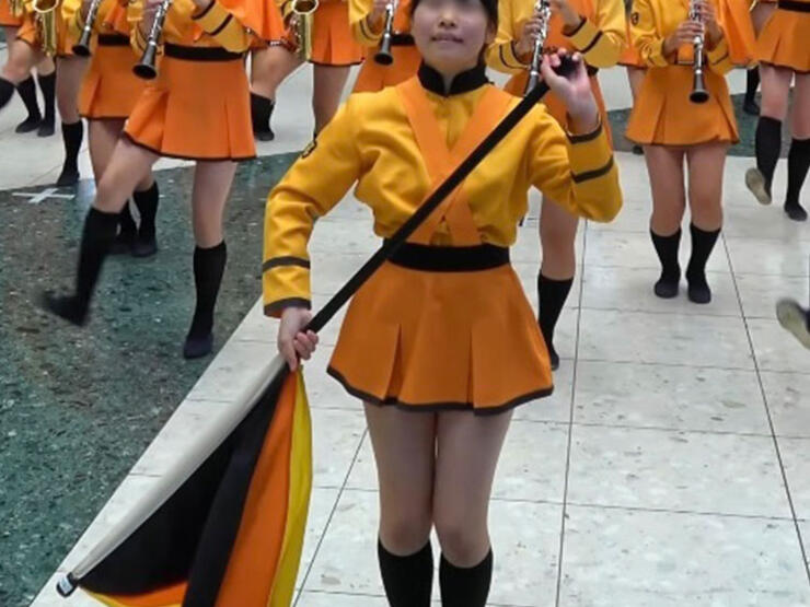 京都橘高等学校 吹奏楽部 コスプレ衣装 オレンジ色 ユニフォーム - Costowns