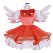 カードキャプターさくら 木之本桜 バトルコスチューム コスプレ衣装(送料無料)