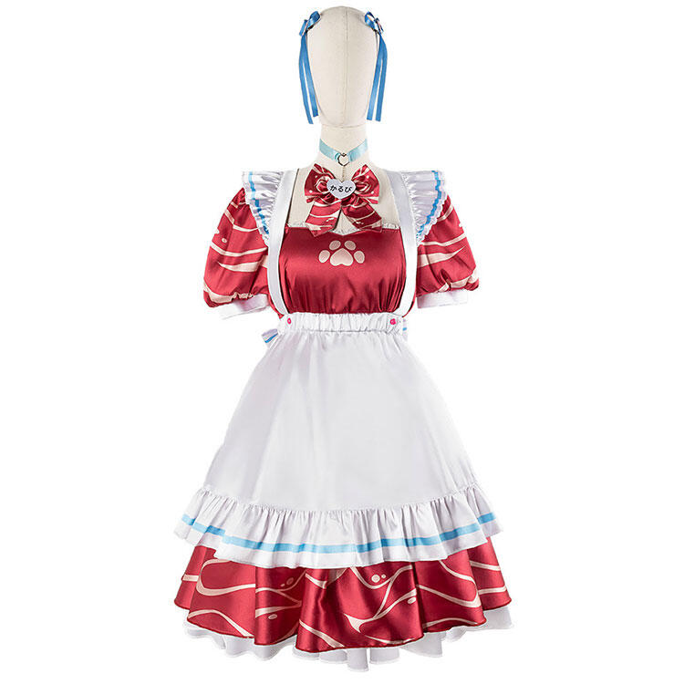 バーチャルYouTuber 赤見かるび コスプレ衣装 メイド服 - Costowns