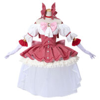 劇場版 魔法少女まどか☆マギカ〈ワルプルギスの廻天〉 鹿目まどか 新衣装 コスプレ衣装 ドレス(魔法少女まどか☆マギカ コスプレ衣装)
