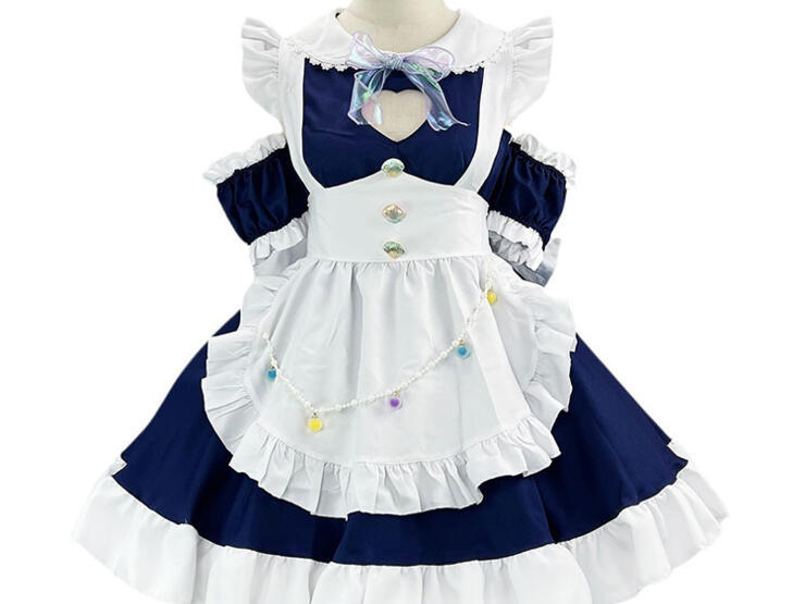 メイド服  コスプレ セットアップ ハート Amazon | [kitamurasyokai] ハート胸元がセクシーなメイド服