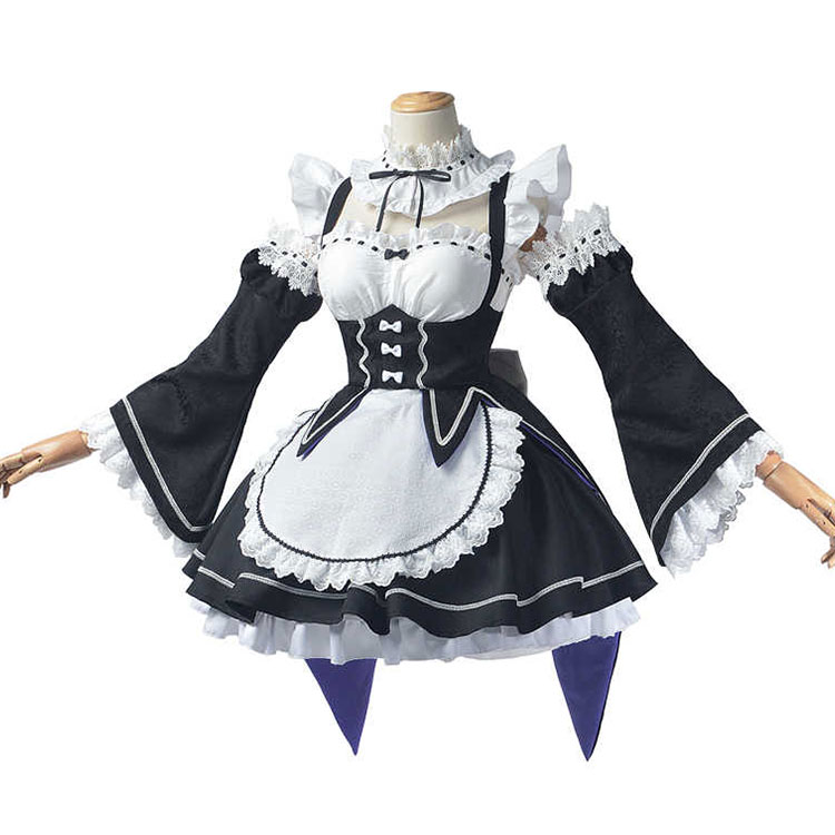 送料無料！！Re:ゼロから始める異世界生活 レム ラム コスプレ衣装 メイド服
