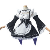 Re:ゼロから始める異世界生活 レム ラム コスプレ衣装 メイド服(送料無料)