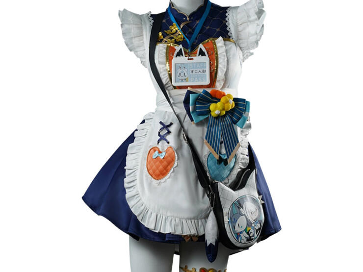 hololive ホロライブ 白上フブキ コスプレ衣装 レトロ喫茶衣装