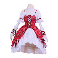 しゅごキャラ！ 日奈森あむ コスプレ衣装 チェック柄ケーキドレス(しゅごキャラ! コスプレ衣装)