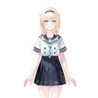 hololive（ホロライブ） 風真いろは セーラー姿 コスプレウィッグ(コスプレウィッグ)