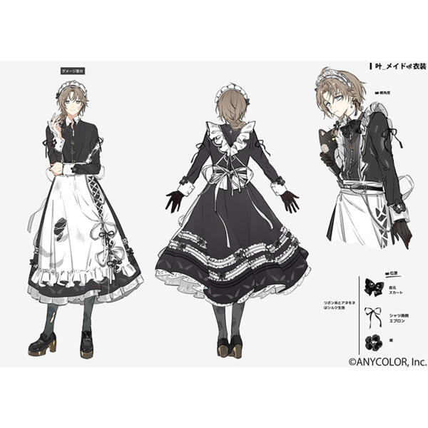 にじさんじ 叶 メイド服 コスプレ衣装 オーダメイド可元の画像