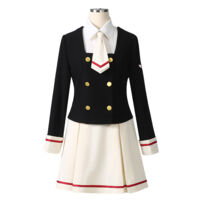 カードキャプターさくらクリアカード編 木之本桜 コスプレ衣装 友枝中学校女子生徒 制服(カードキャプターさくら コスプレ衣装)