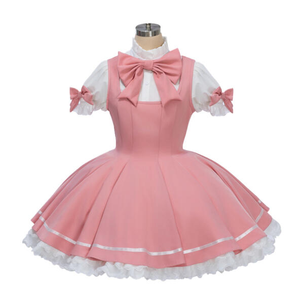 カードキャプターさくら 木之本桜 コスプレ衣装 白×ピンク バトルコスチューム元の画像