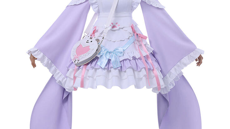 【新衣装】結城さくな 和風 メイド コスプレ 衣装 (追加オプション有り) VTuber 結城さくな 和風メイド 新衣装 コスプレ衣装 - Costowns