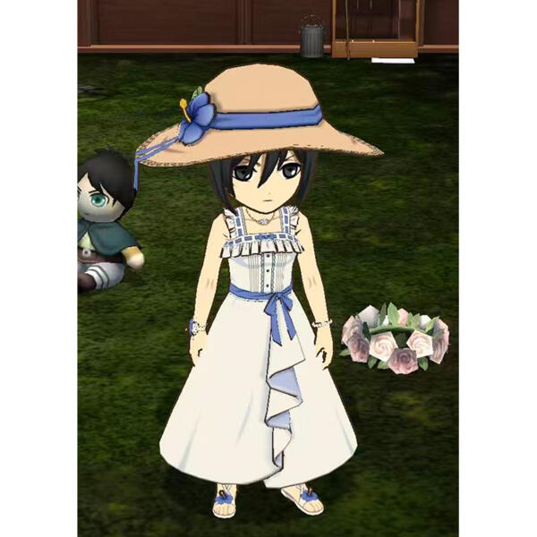 ブレオダ(進撃の巨人ブレイブオーダー) 楽園 ミカサ・アッカーマン コスプレ衣装 オーダメイド可元の画像