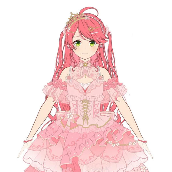 ホロライブ さくらみこ コスプレウィッグ みこち VTuber flower fantasista! 耐熱 かつら ピンク元の画像